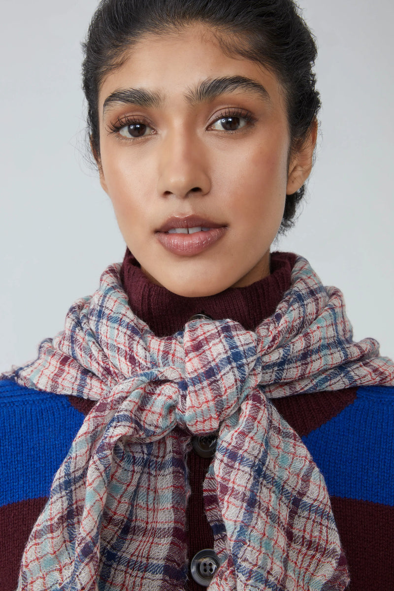Foulard Vintage J. D'ORMONT 100% Laine - 80x80 Cm Marron - Occasion (très Bon état, Petits Trous)