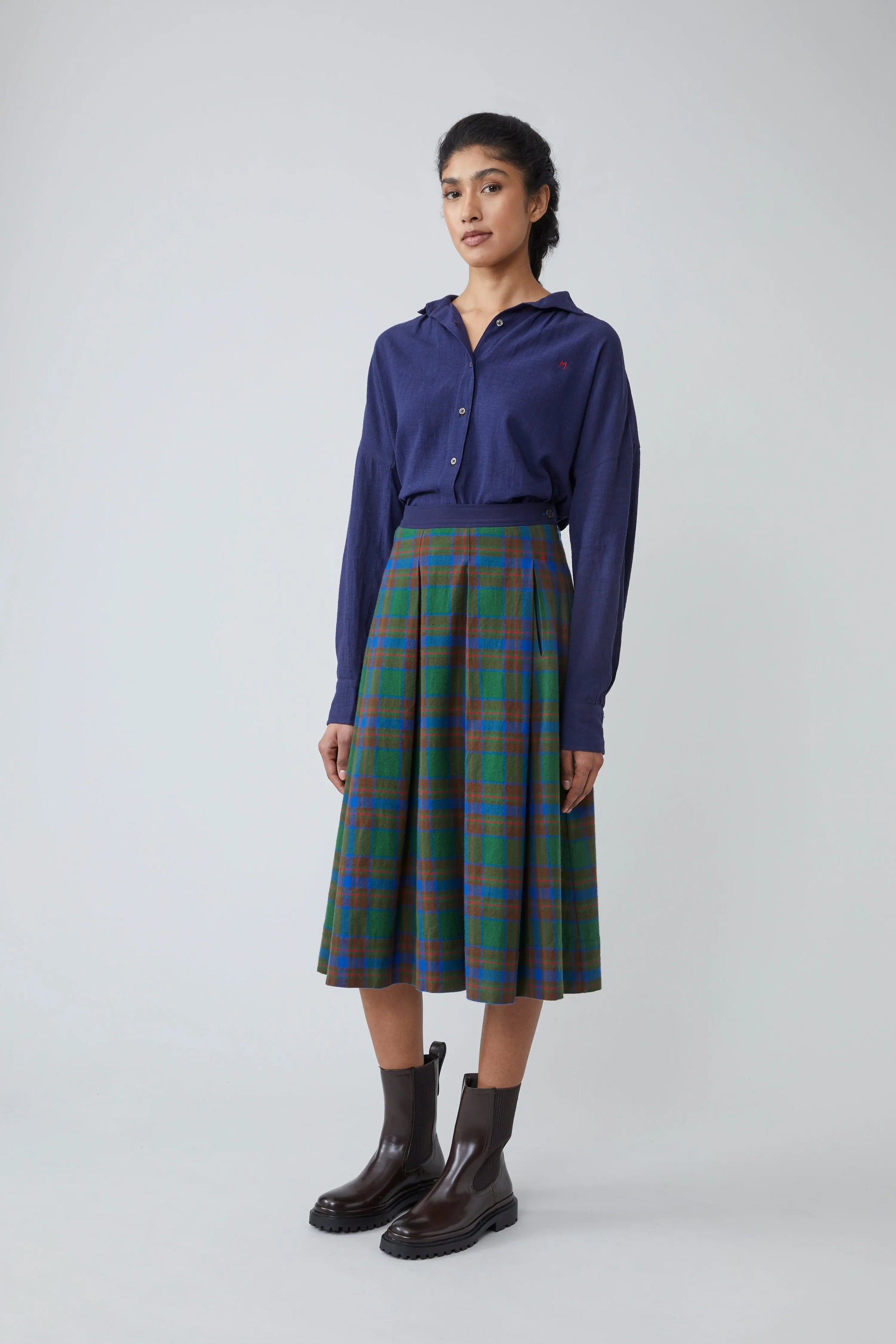 Jupe Jane N°812 Checks Royal Blue - Moismont
