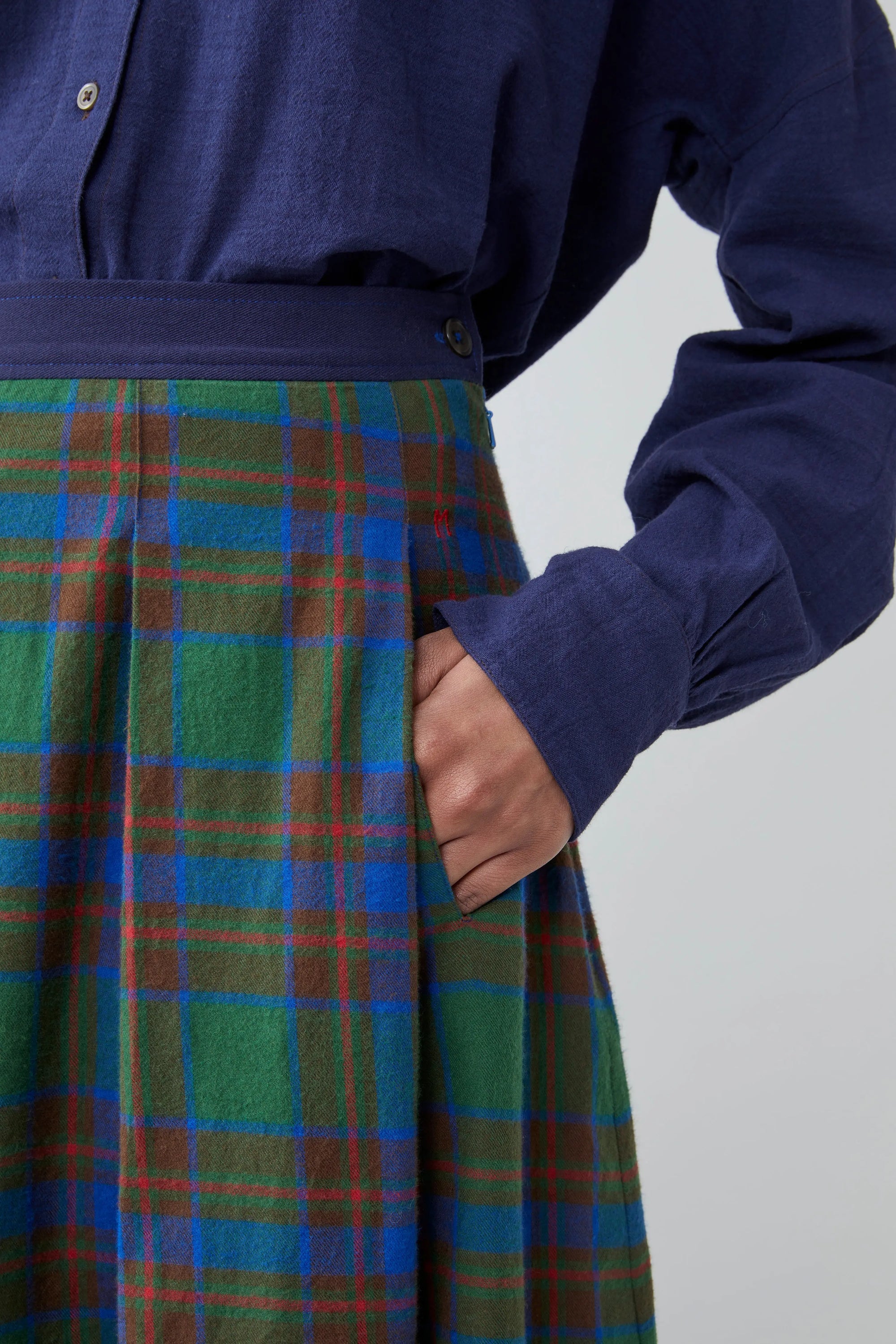 Jupe Jane N°812 Checks Royal Blue - Moismont
