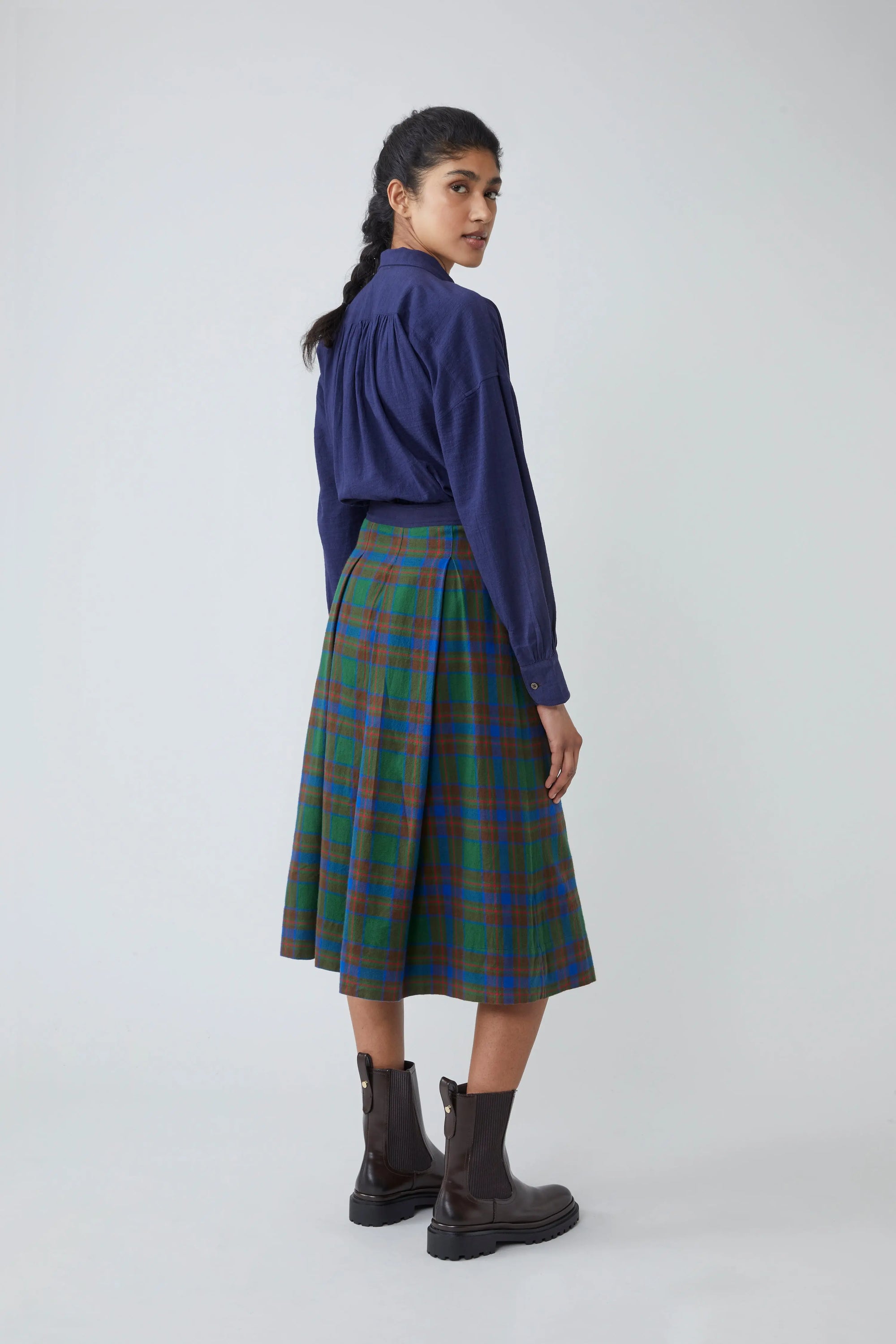 Jupe Jane N°812 Checks Royal Blue - Moismont