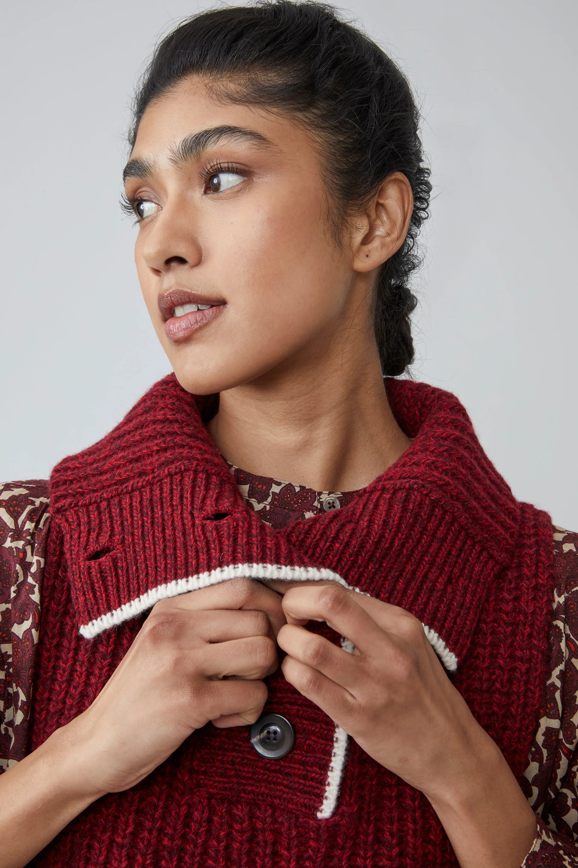 Plastron Lise N°213 Carmin - Moismont