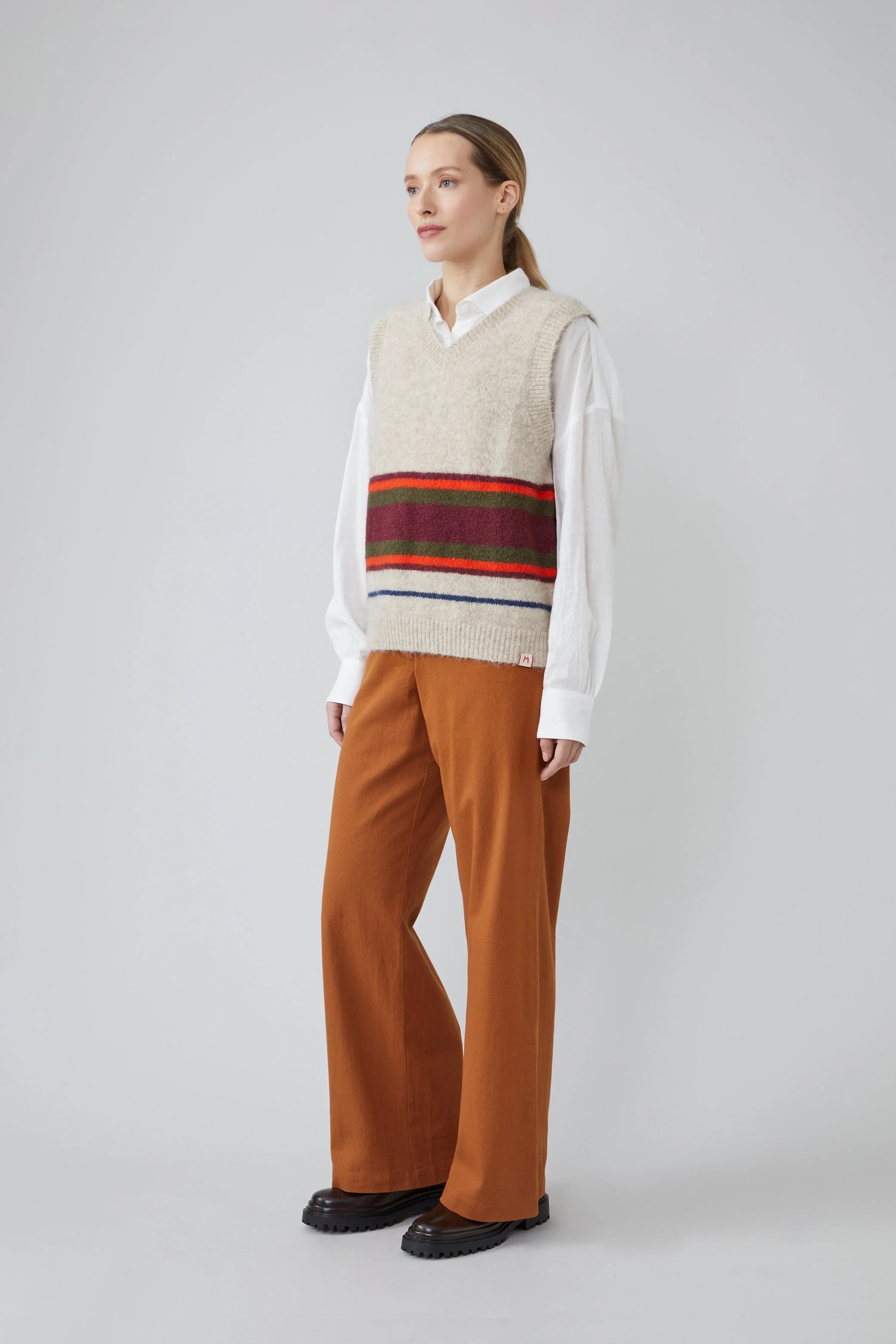 Pull Only Mine Mélange Cachemire à Pois - Taille L, Blanc, Neuf Avec étiquettes (PV 215€)
