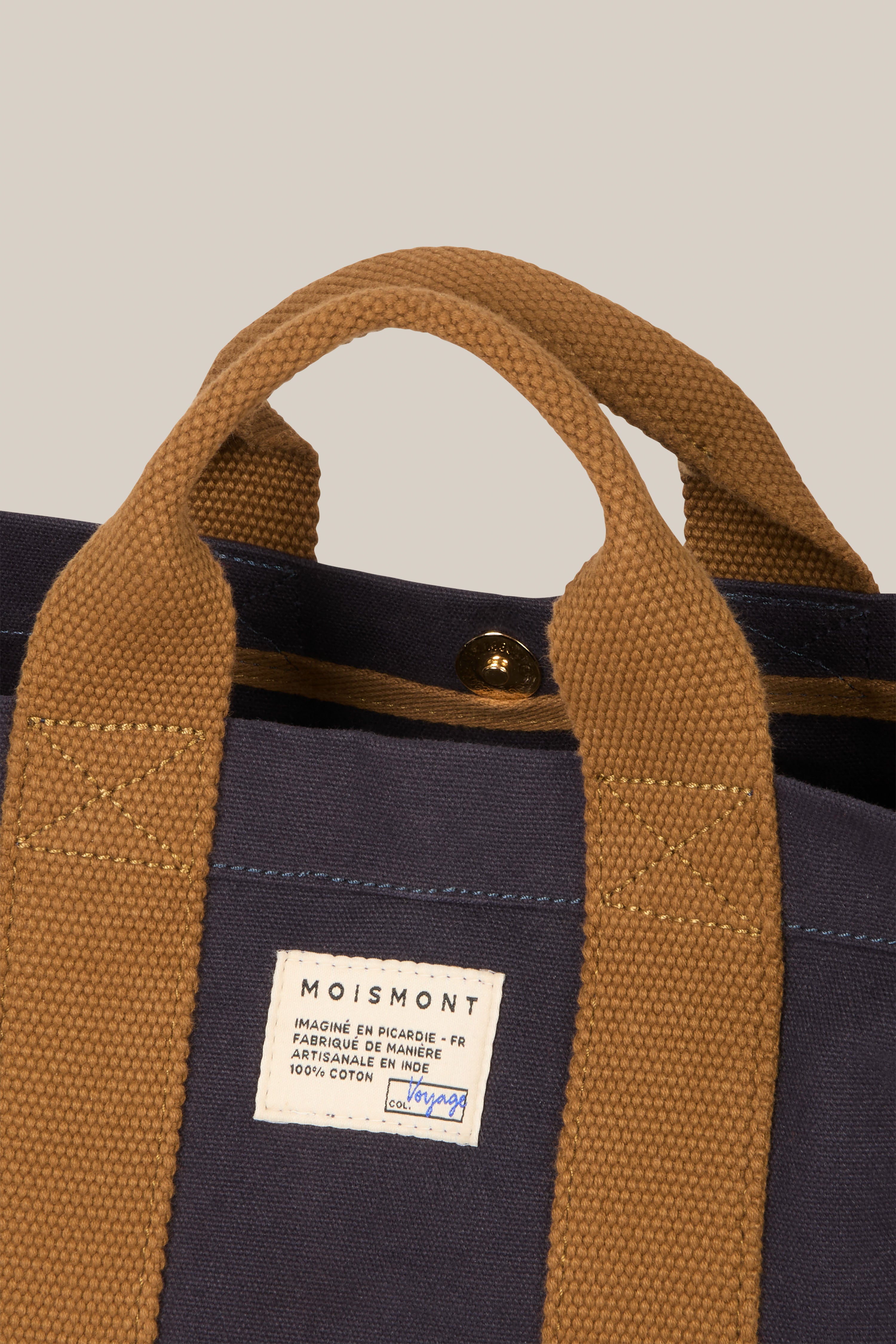 Mini Tote Bag No. 45 Canva Navy Blue | Women's Accessories | Moismont