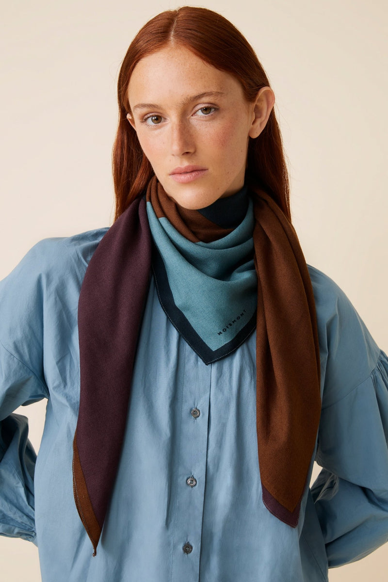 Retailer Navy Blue Wetfelt Scarf