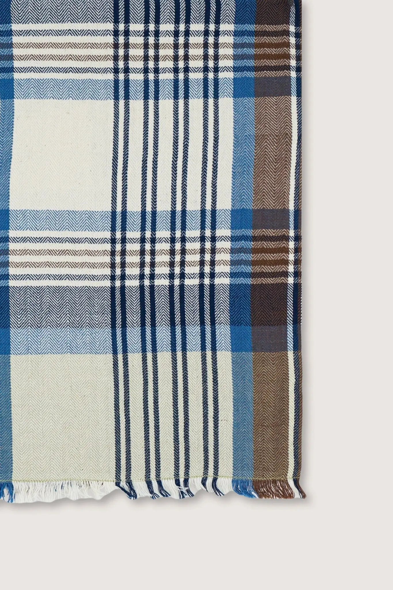 Plaid Navy Blue And White Throw Cotton Throw Blanket Navy Blue