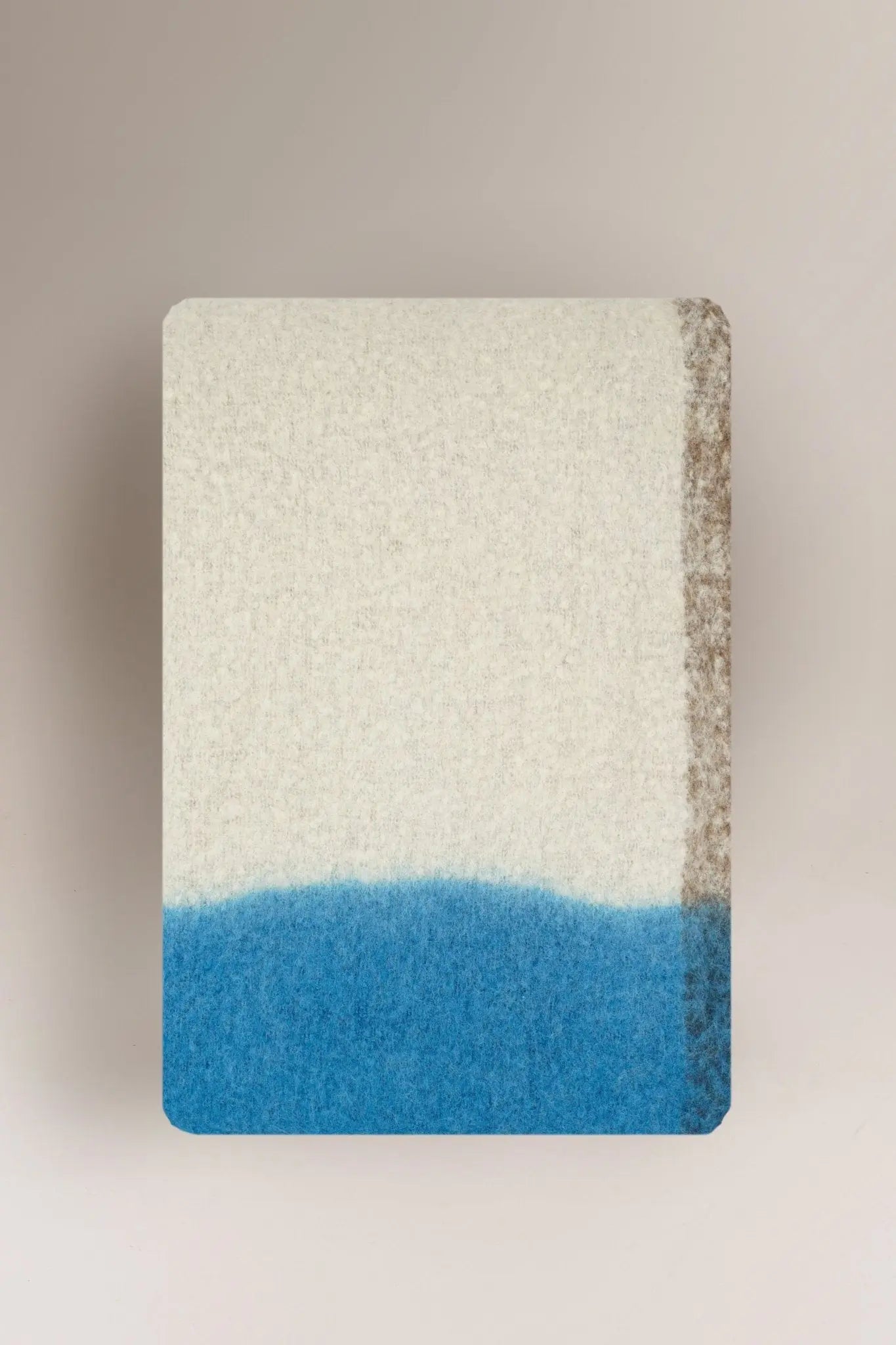 Wool Blanket No. 83 Coffee/Blue | Home Textiles | Moismont