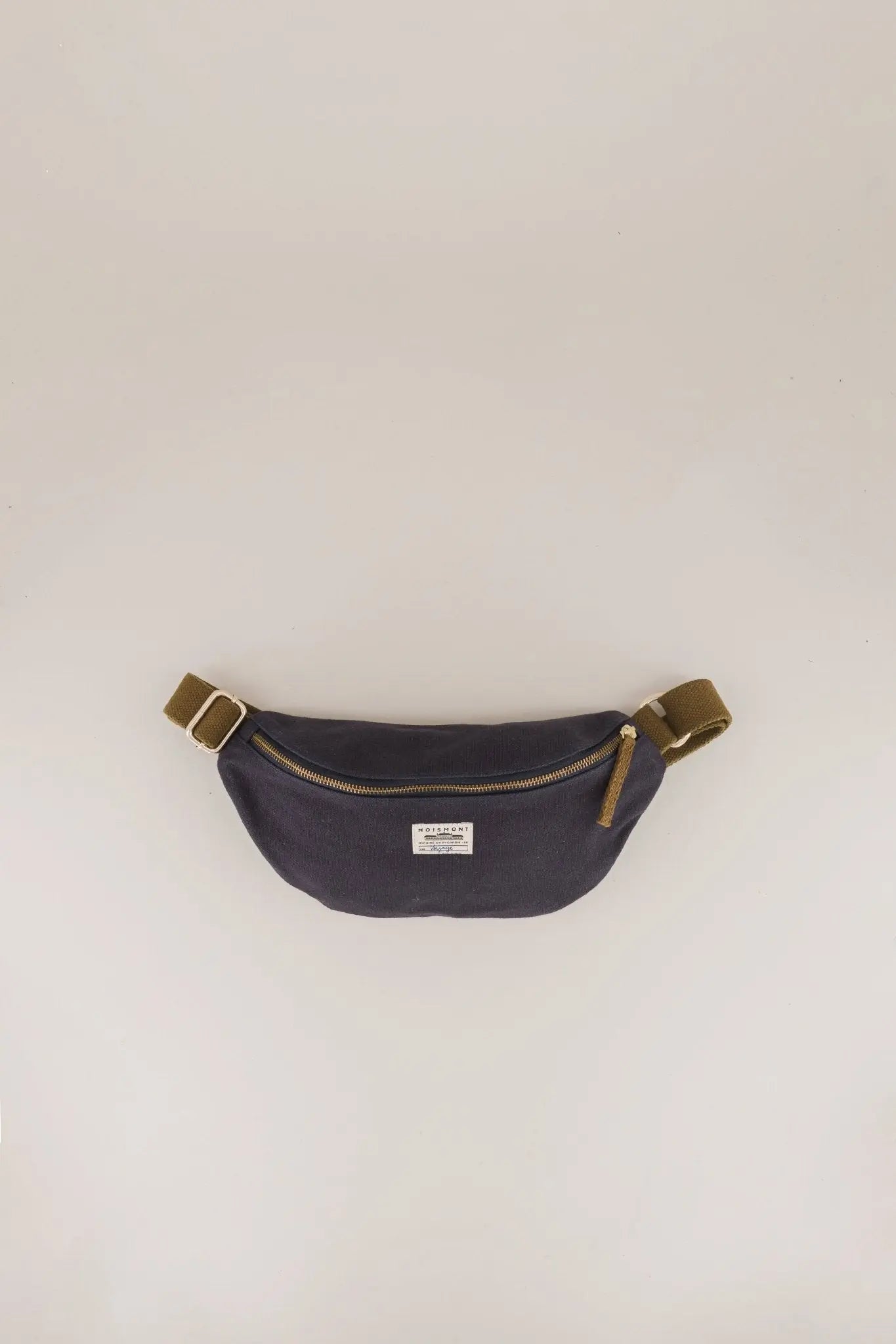 D  Beige and navy Belt Bag Strap Amazon.com | LATMAP 3L TRIPLE ZIP Fanny Packs Belt Bag For  main image 3