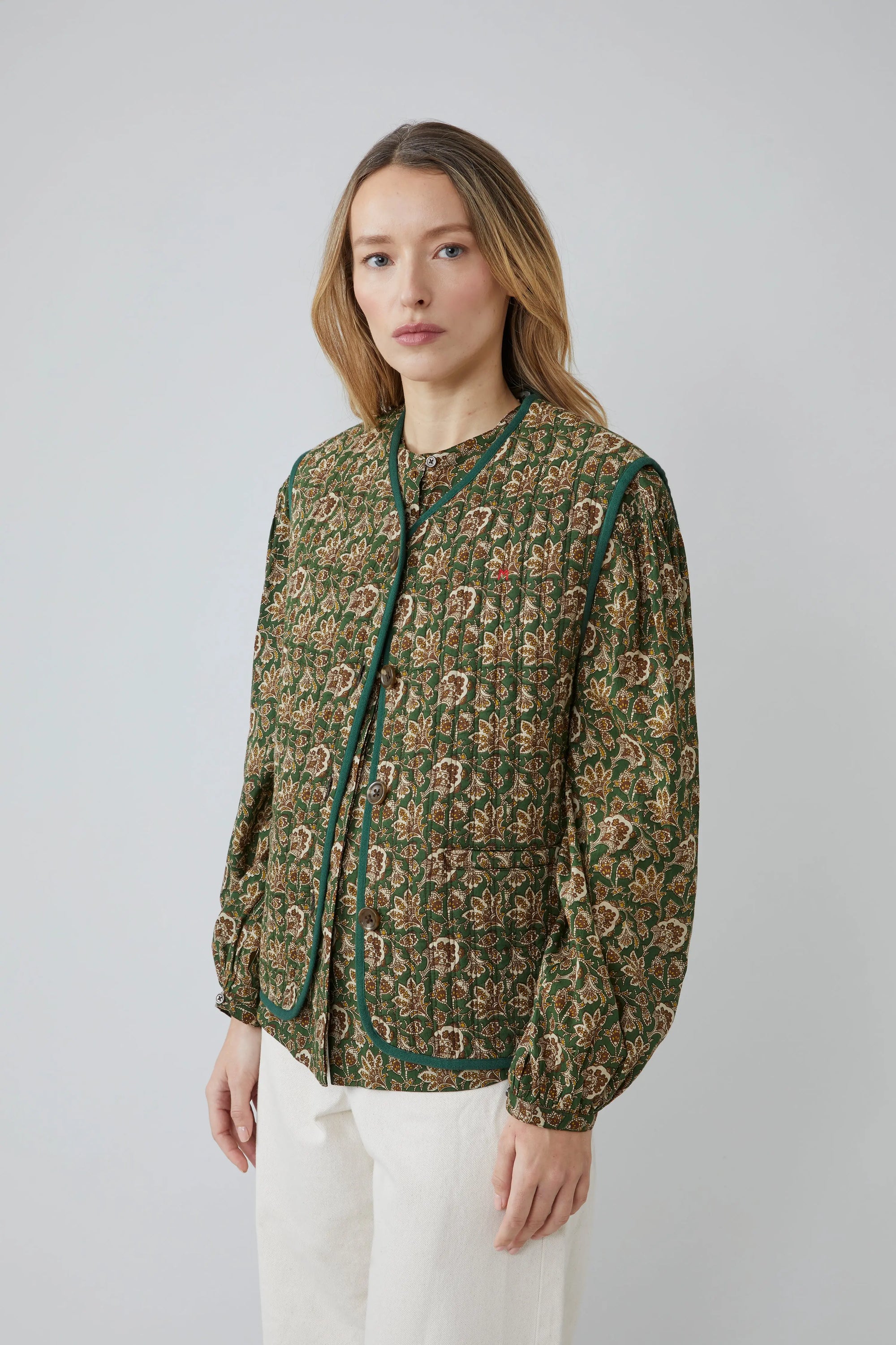 Gilet Ava N°813 India British Green - Moismont