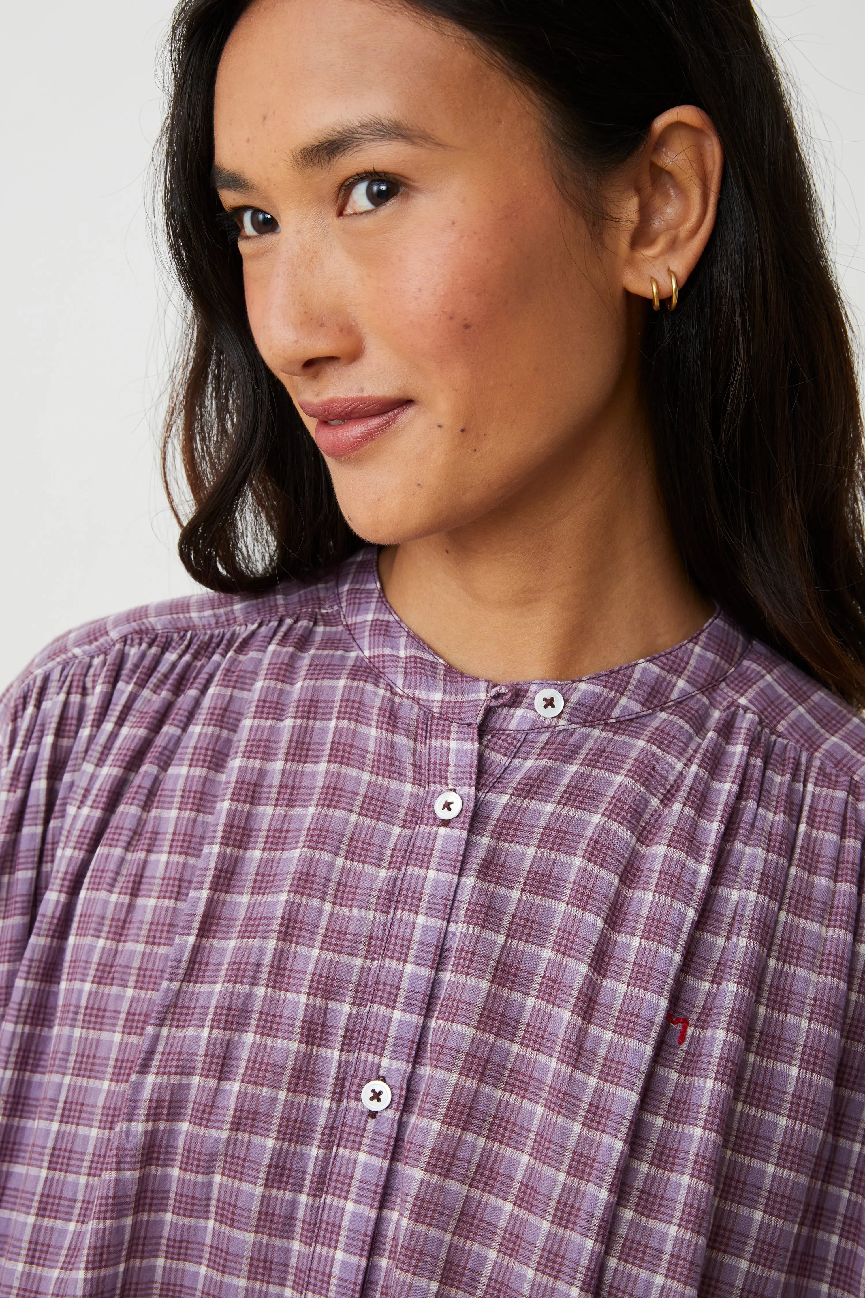 Max Shirt No. 775 Messenger Checks Amethyst - Moismont