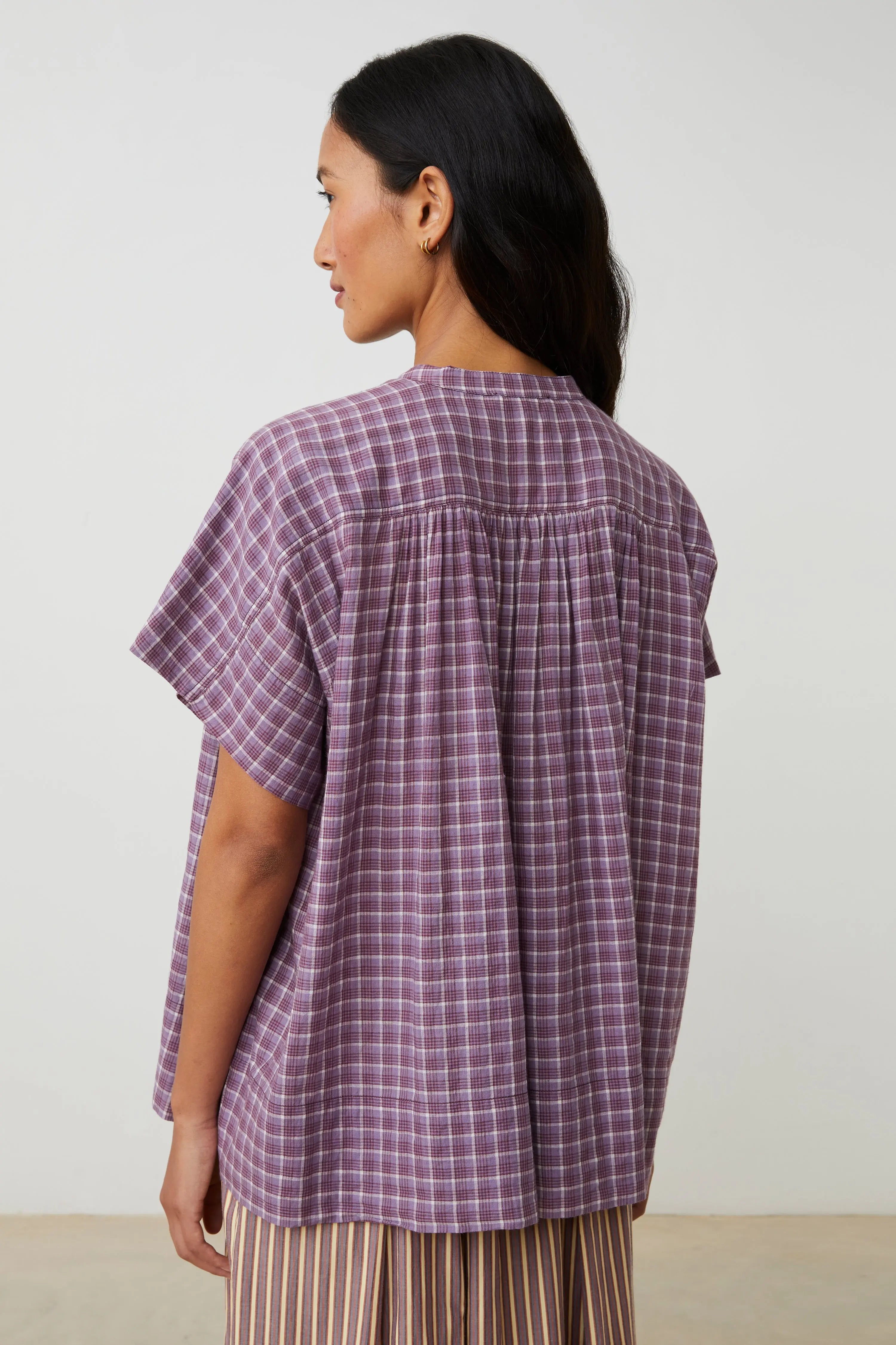 Max Shirt No. 775 Messenger Checks Amethyst - Moismont