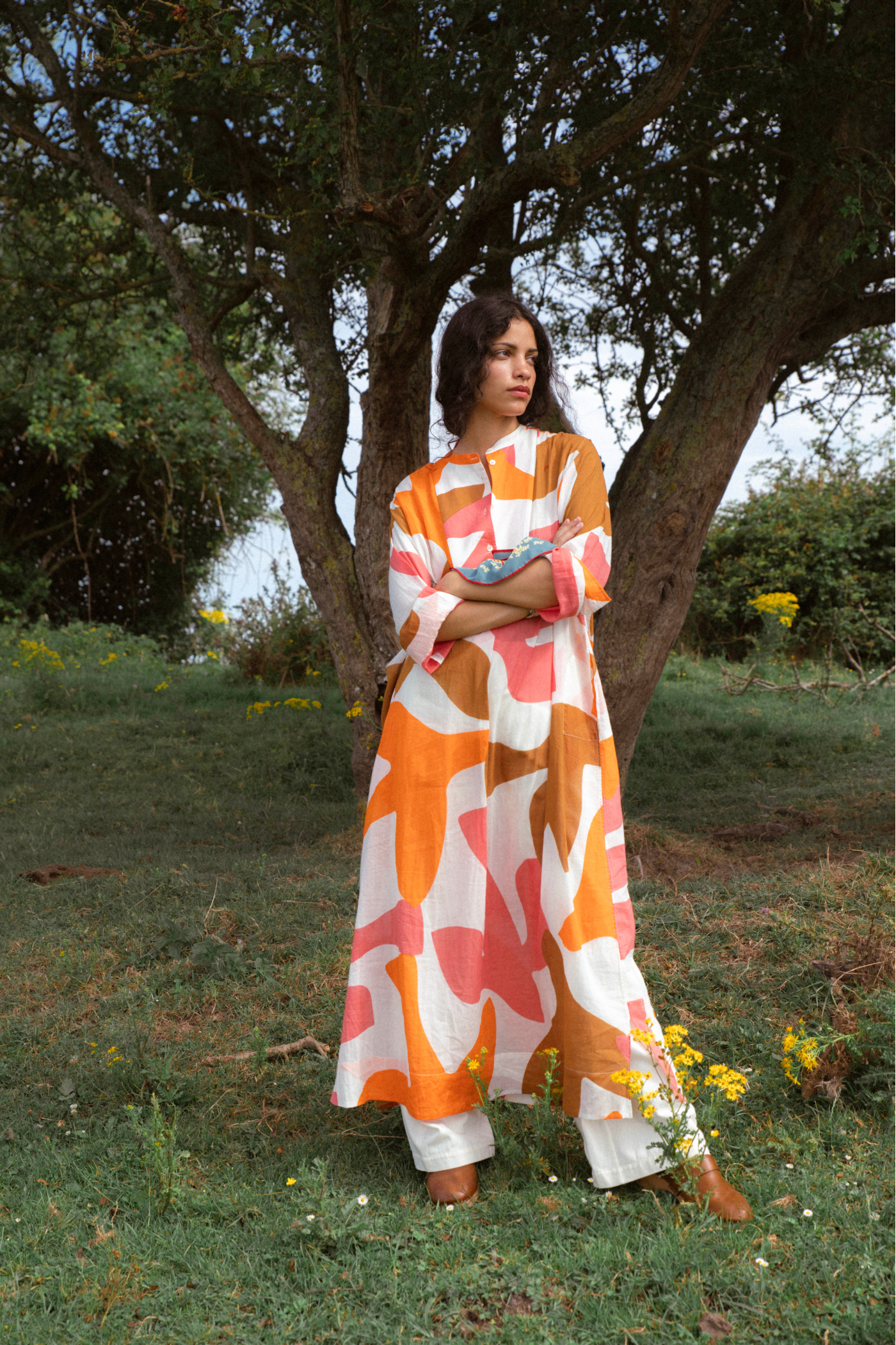 Robe Chloé N°785 Tourterelle Pop Pink