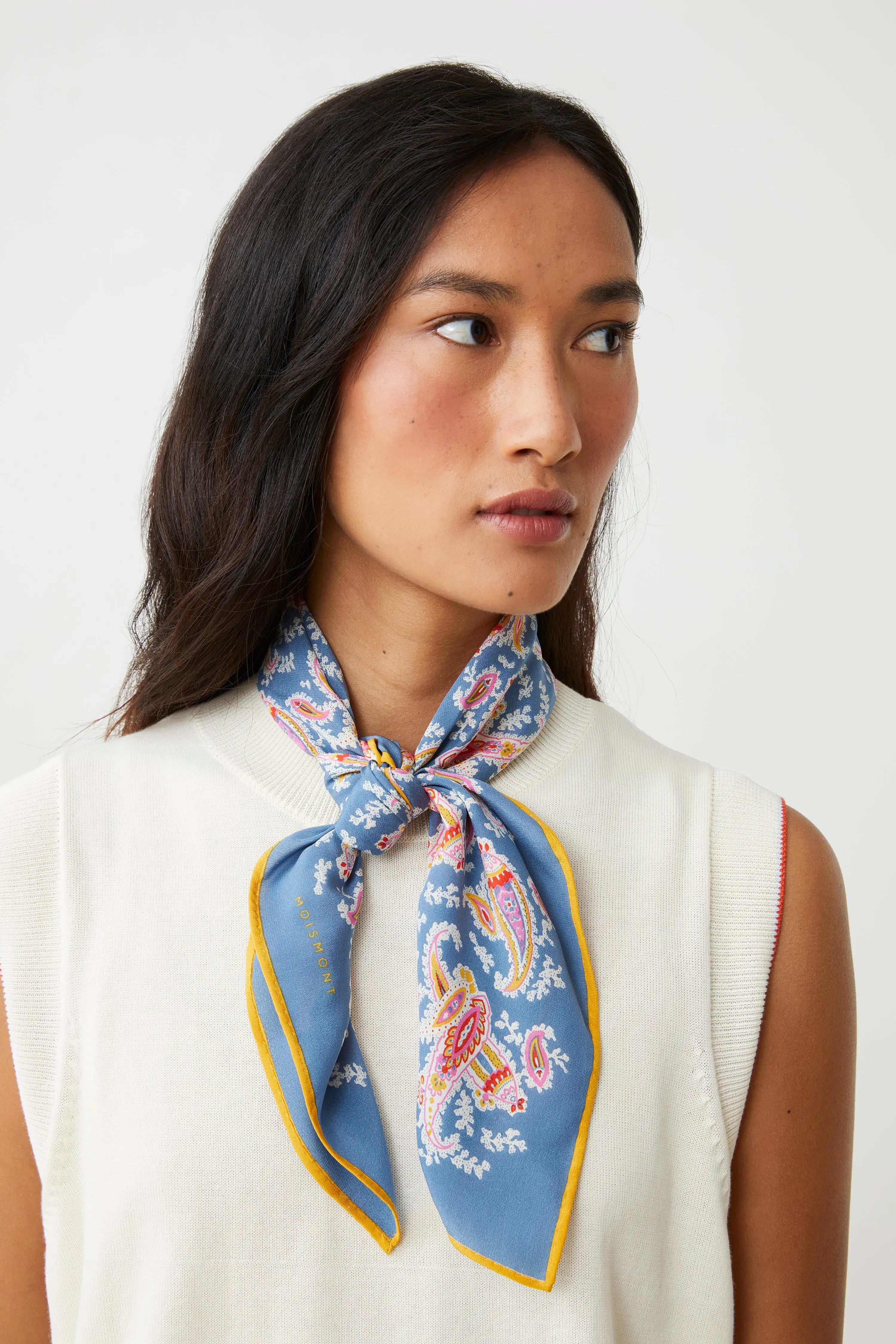 Hummingbird Scarf No. 763 Indigo - Moismont