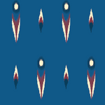 Chemise Viviane N°732 Ikat Blue