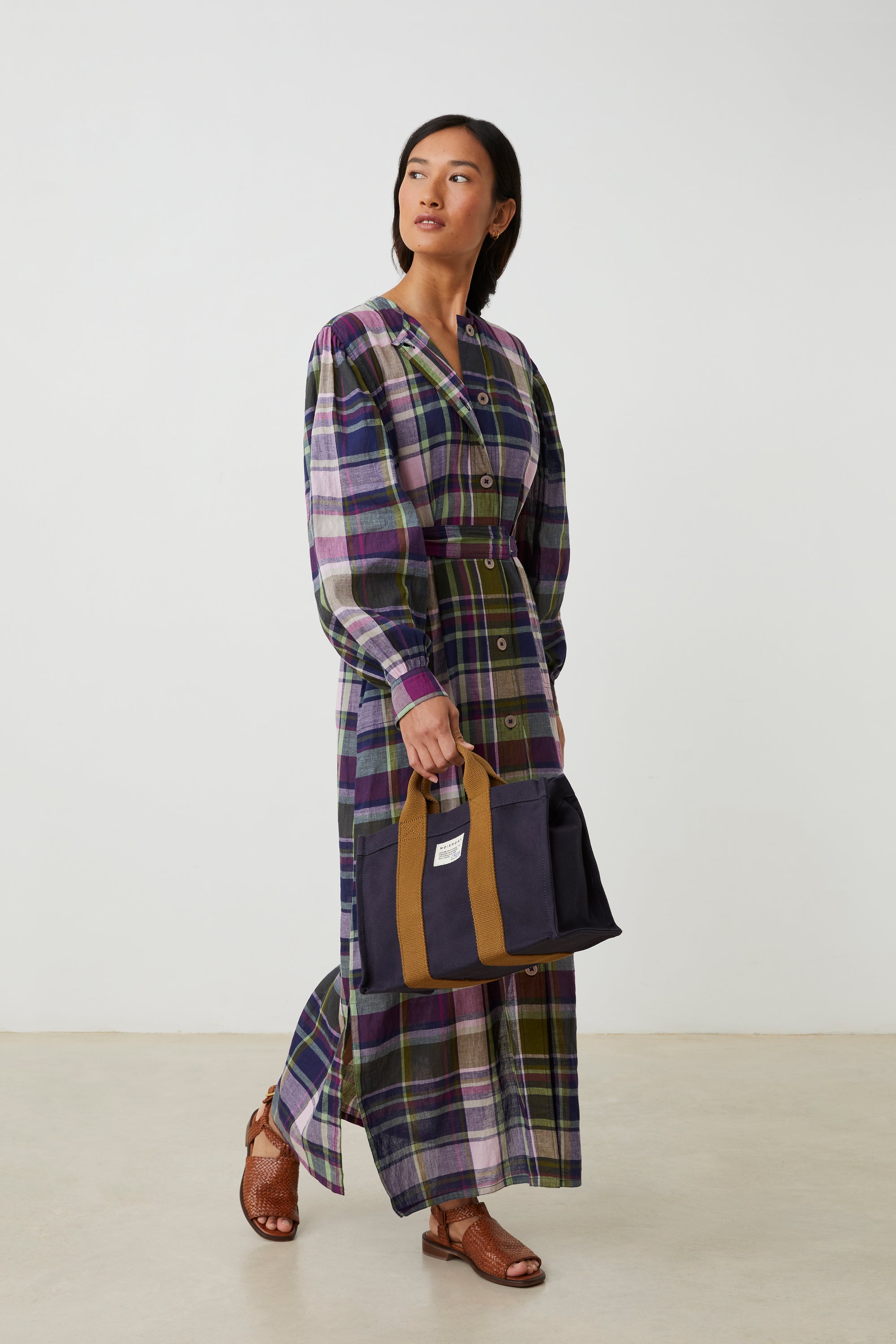 Mini Shopping Bag No.45 Canva Navy Blue