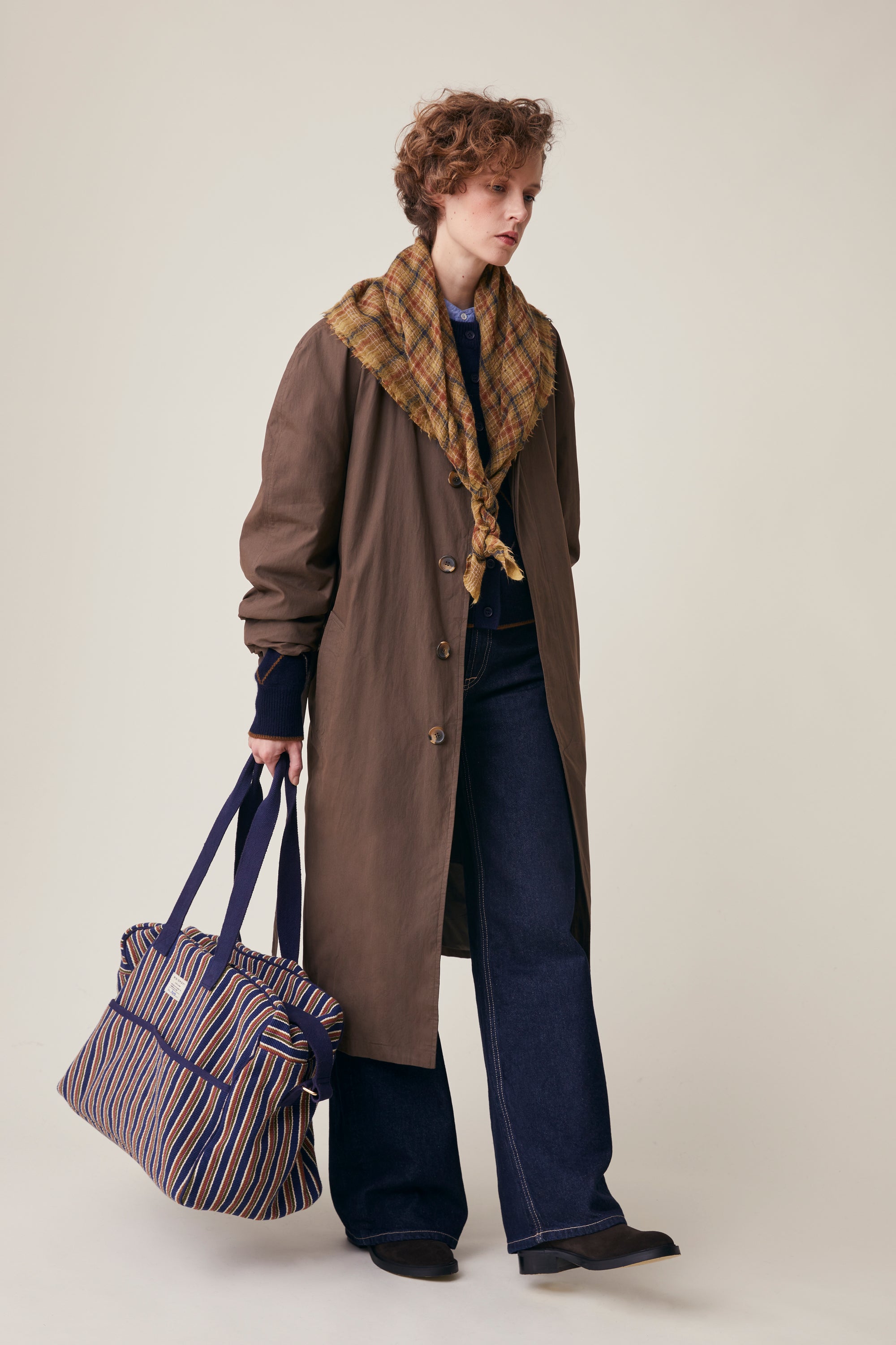 Large weekend bag N°48 Roma Midnight Blue