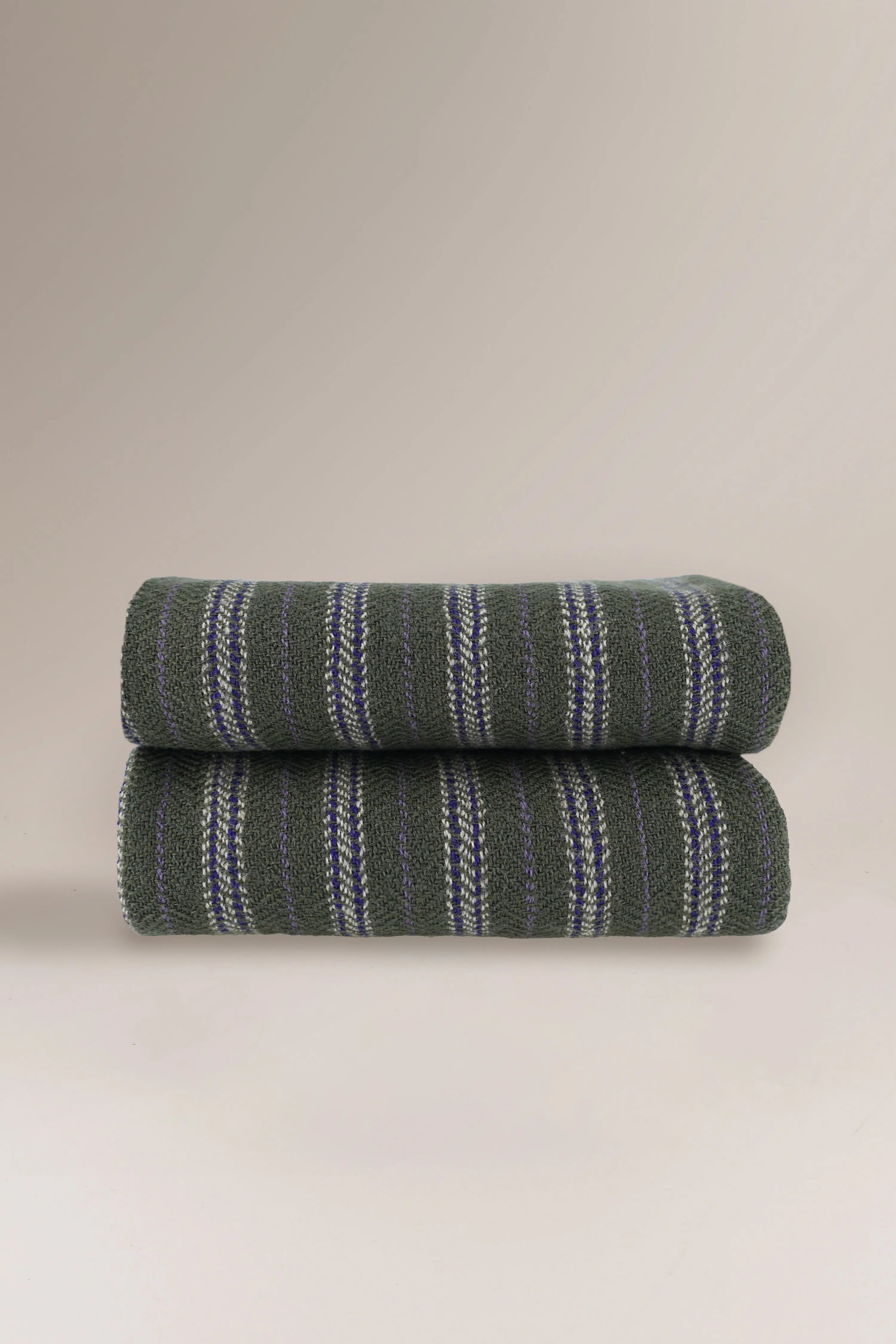 Neo Bony Plaid No. 80 | Khaki | Wool | Home Textiles | Moismont