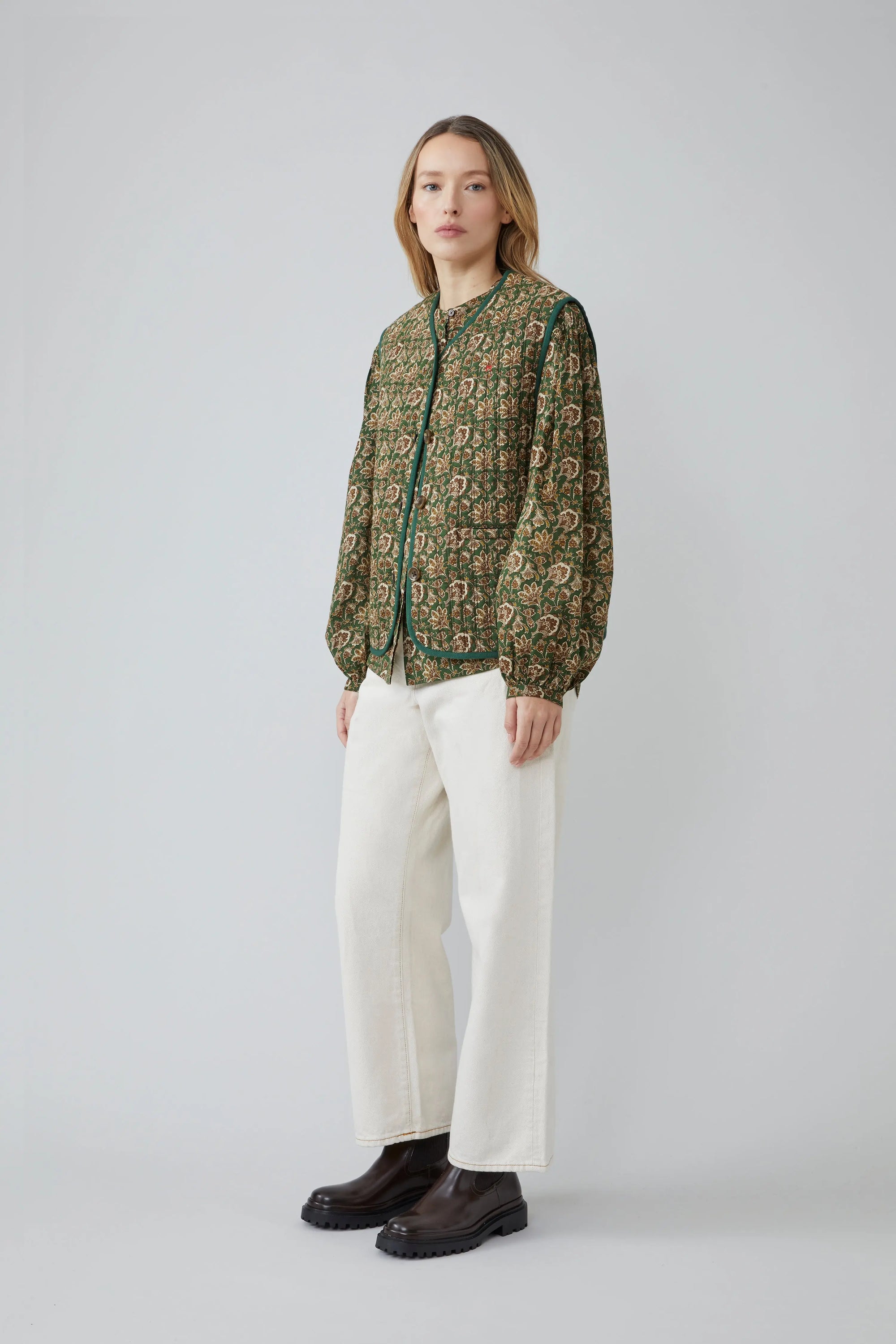 Gilet Ava N°813 India British Green - Moismont