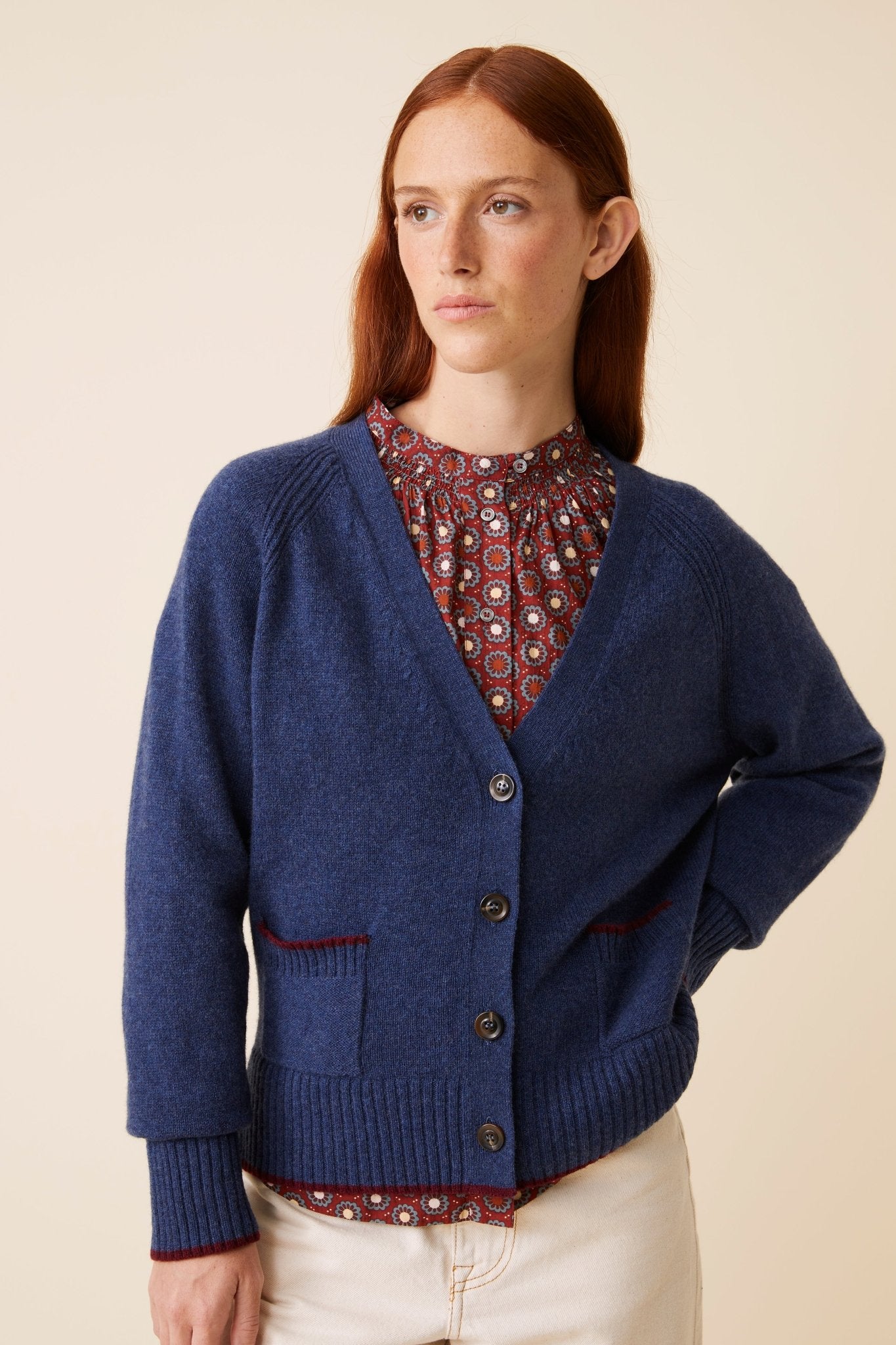 Cardigan Louison N°202 Denim Blue - Moismont