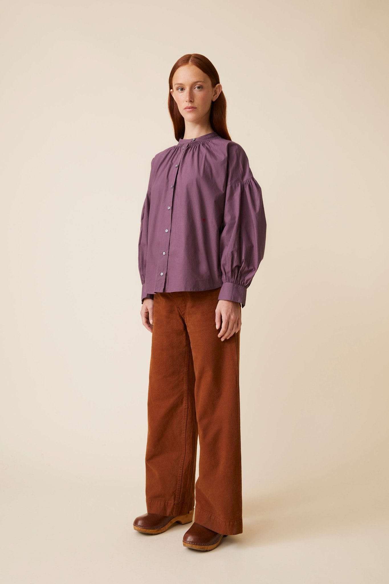 Chemise Viviane N°732 Popeline Plum - Moismont