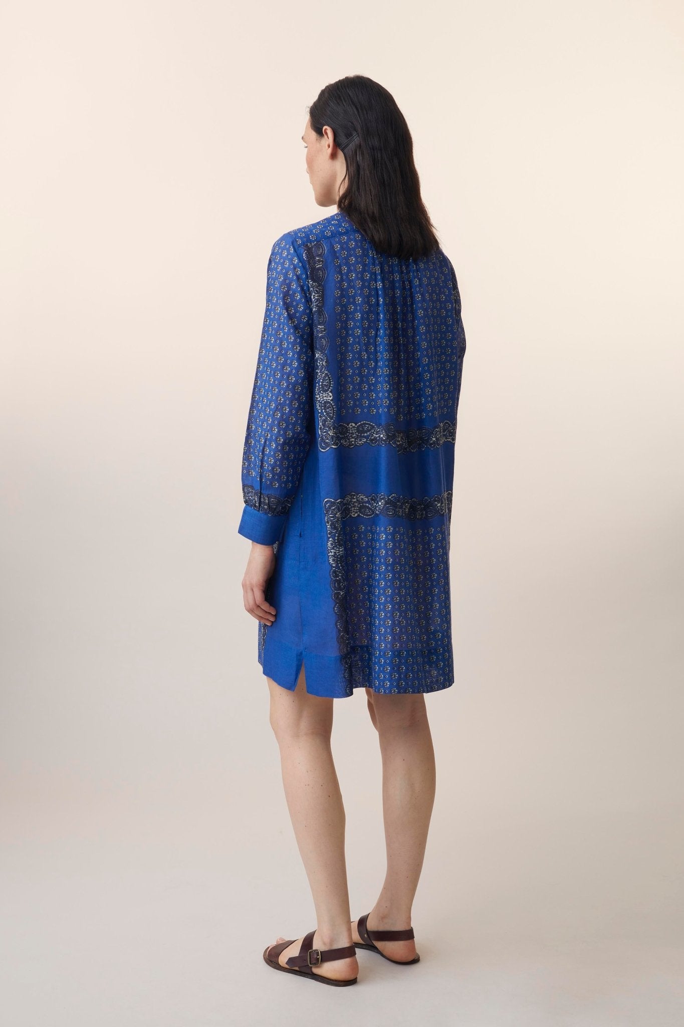 Robe Martine N°784 Patchwork Royal Blue - Moismont