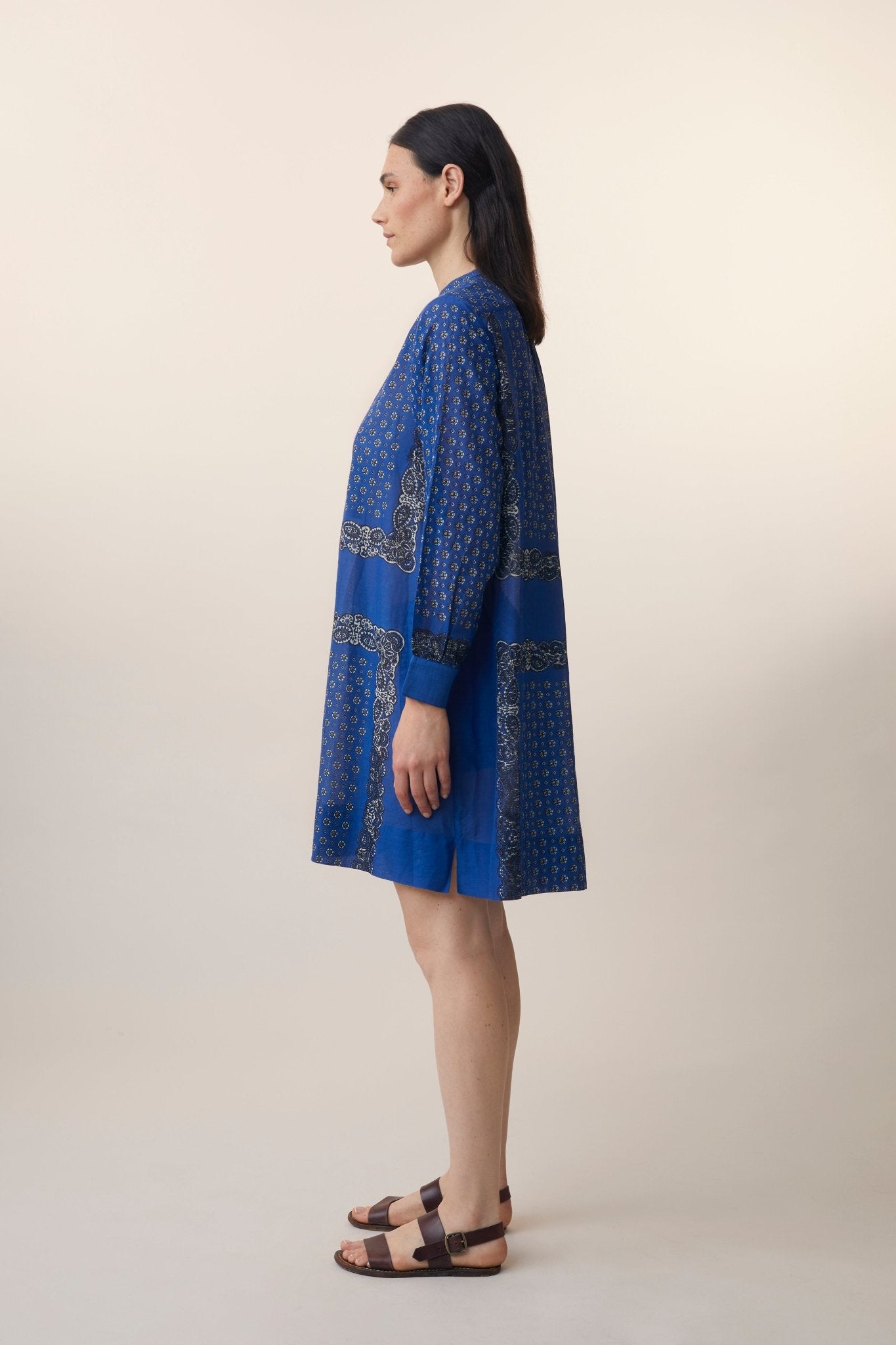 Robe Martine N°784 Patchwork Royal Blue - Moismont