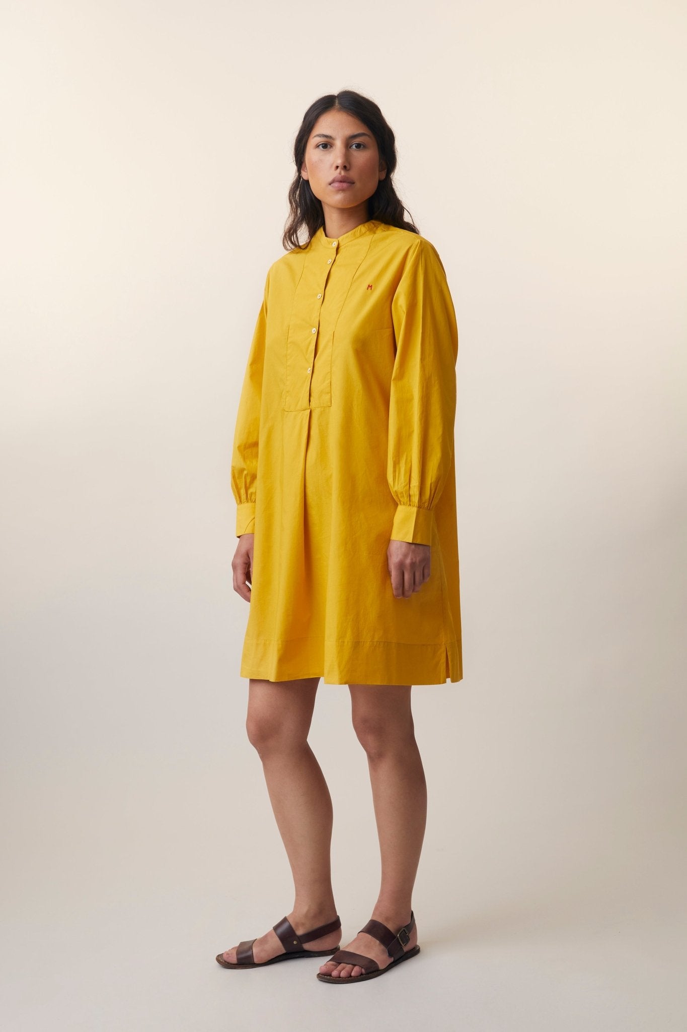 Robe Martine N°784 Poplin Holi Yellow - Moismont