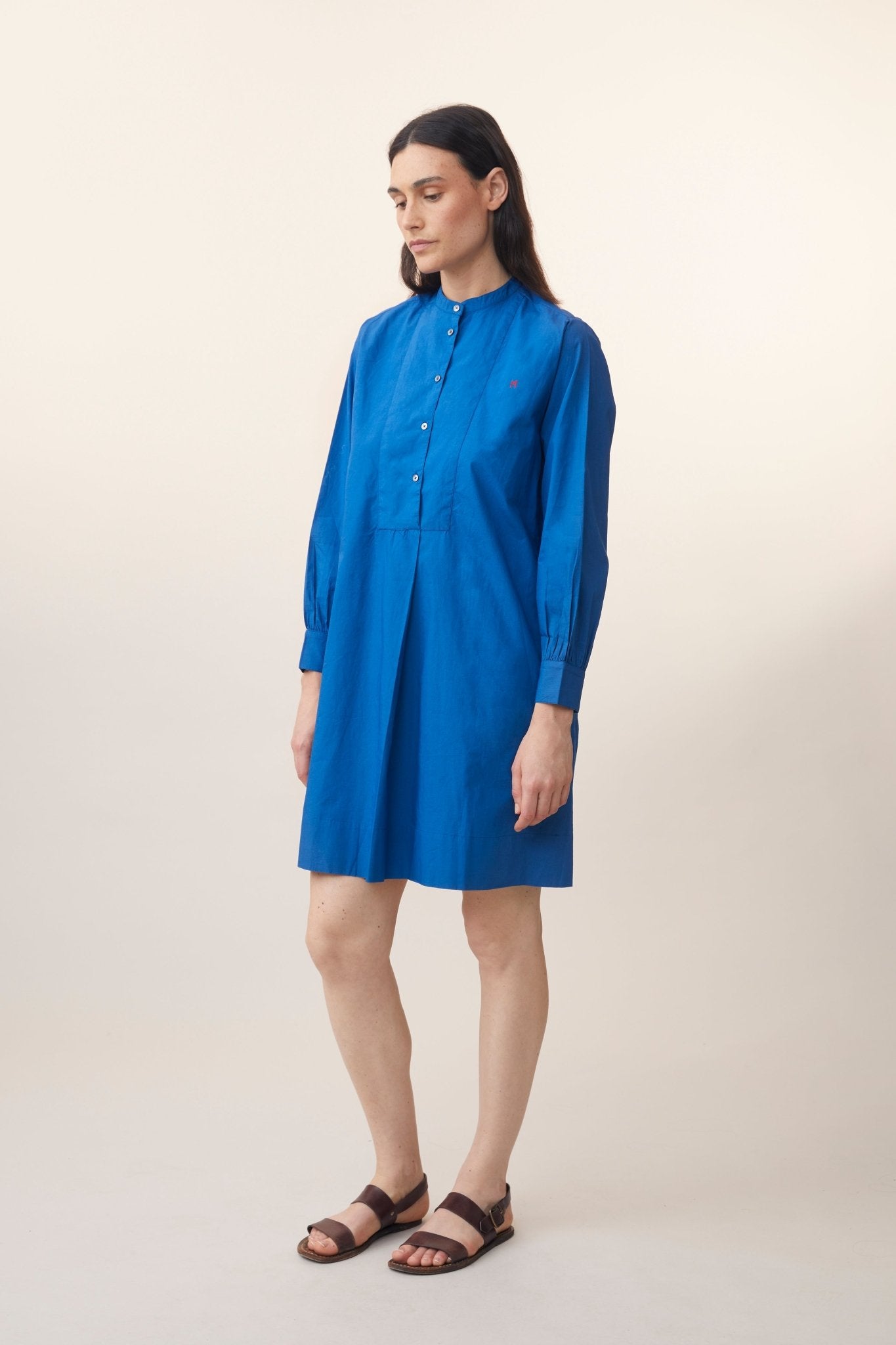 Robe Martine N°784 Poplin Royal Blue - Moismont