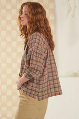 Blouse Louise N°708 Checks Chenai Nut - Moismont