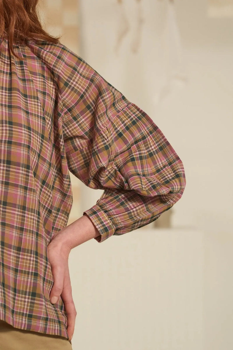 Blouse Louise N°708 Checks Chenai Nut - Moismont