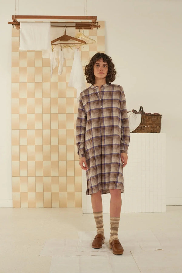 Robe Ninon N°709 Checks Verone Violette - Moismont