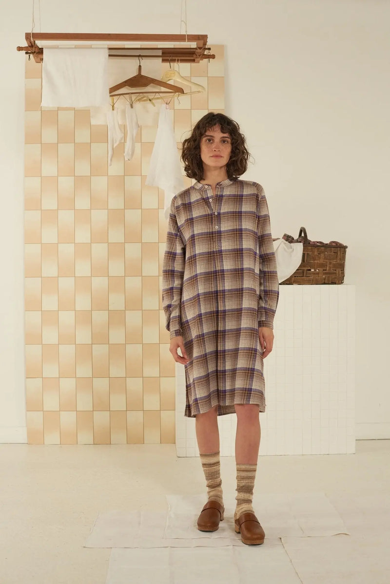 Robe Ninon N°709 Checks Verone Violette - Moismont